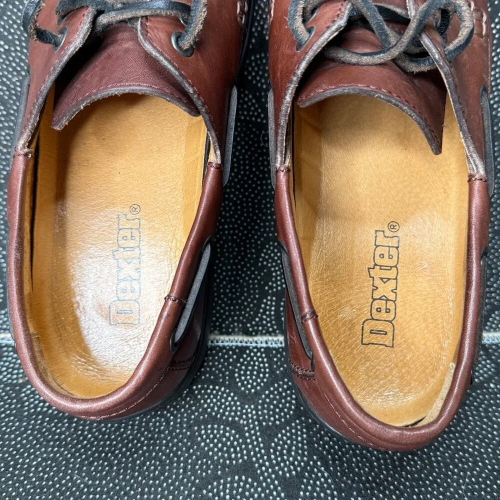 Dexter Mens Brown Leather Boat Shoes 9.5WW